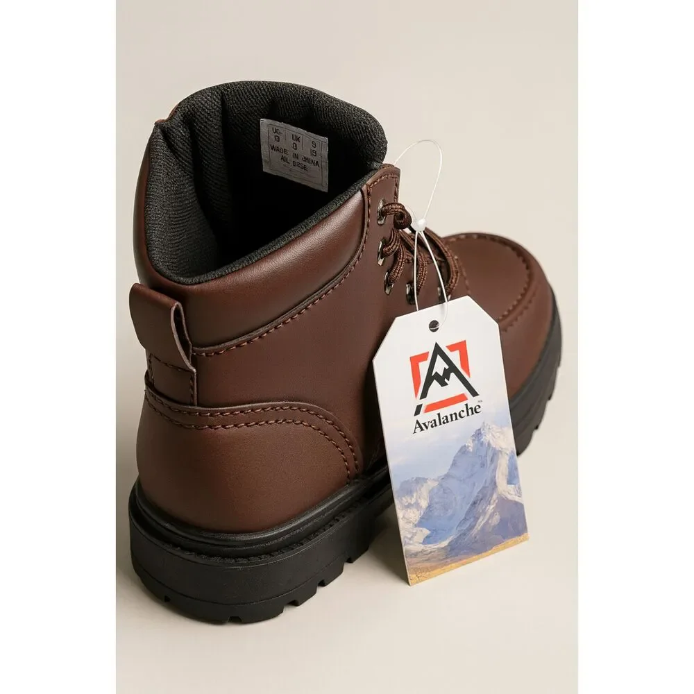 Avalanche Brown Outdoor Boots Water Resistant Youth 4 Durable Traction Hiking - Picture 3 of 8